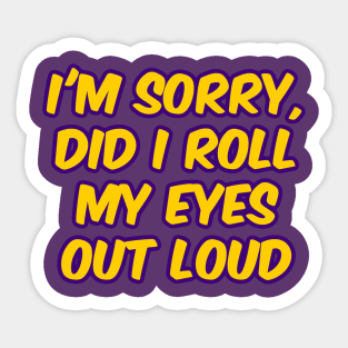 Eye Roll Genderless Sticker